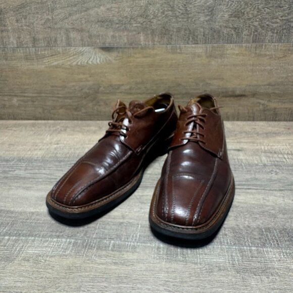 Lloyd Othelo Brown Leather Square Toe Oxford Shoes Men's Size 11 - Picture 1 of 6